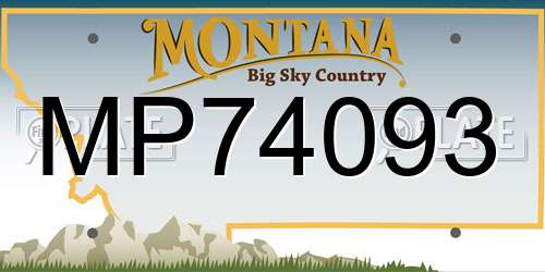 MP74093 Montana License Plate