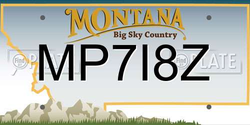 MP7I8Z Montana License Plate