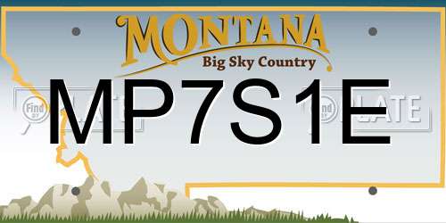 MP7S1E Montana License Plate