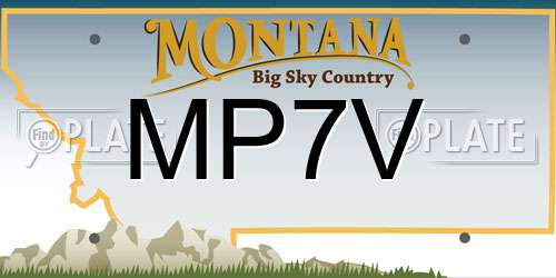 MP7V Montana License Plate