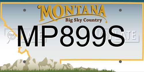 MP899S Montana License Plate
