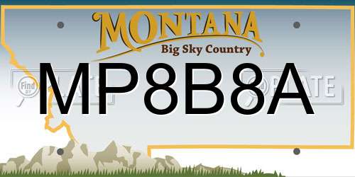 MP8B8A Montana License Plate