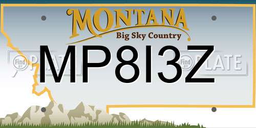 MP8I3Z Montana License Plate