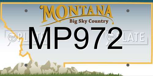 MP972 Montana License Plate