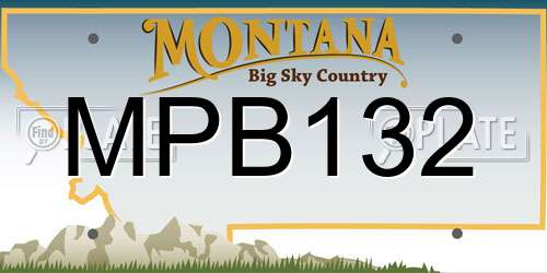 MPB132 Montana License Plate