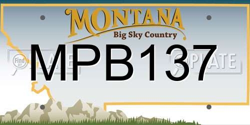 MPB137 Montana License Plate