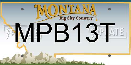 MPB13T Montana License Plate