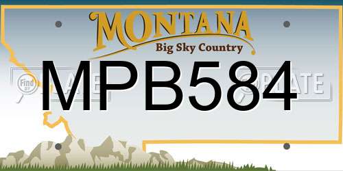 MPB584 Montana License Plate