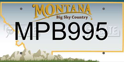MPB995 Montana License Plate
