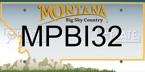 MPBI32 Montana License Plate