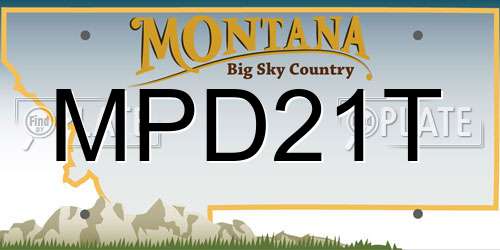 MPD21T Montana License Plate