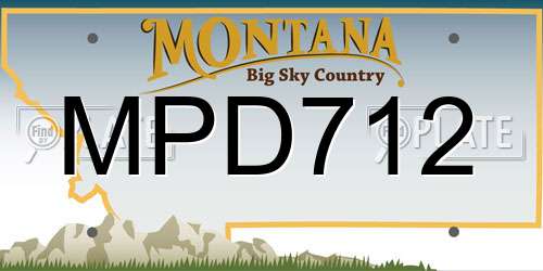 MPD712 Montana License Plate