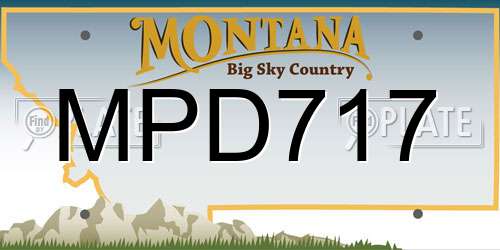 MPD717 Montana License Plate