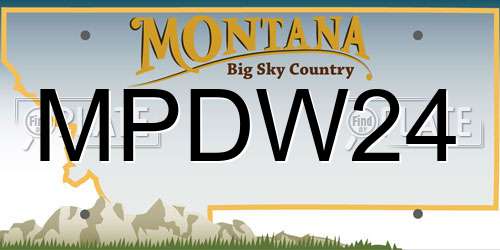 MPDW24 Montana License Plate