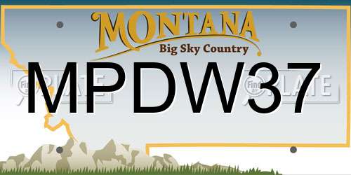 MPDW37 Montana License Plate