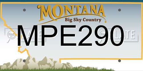 MPE290 Montana License Plate