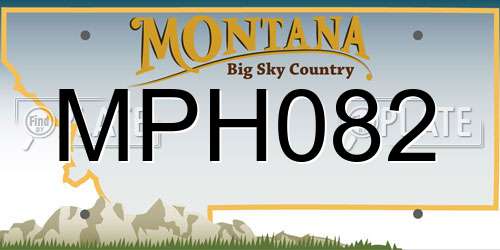 MPH082 Montana License Plate