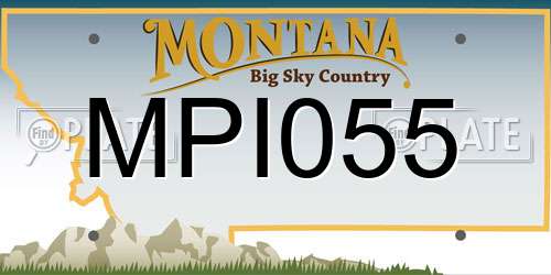 MPI055 Montana License Plate