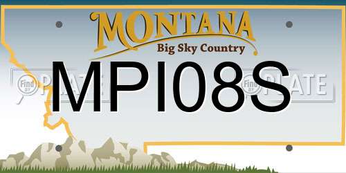 MPI08S Montana License Plate