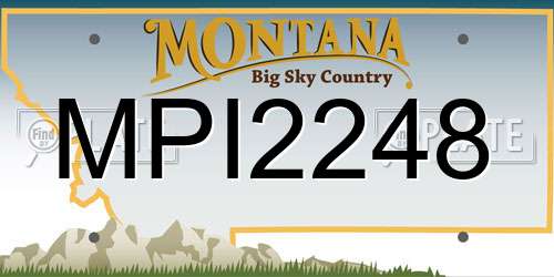 MPI2248 Montana License Plate