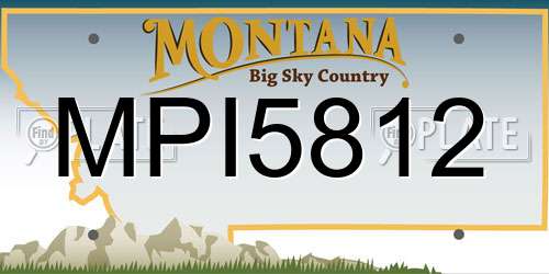 MPI5812 Montana License Plate
