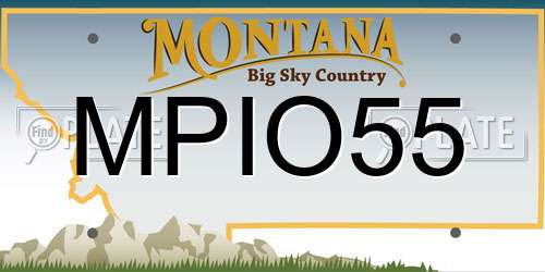 MPIO55 Montana License Plate