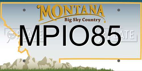 MPIO85 Montana License Plate