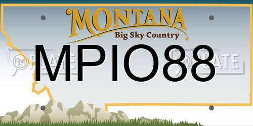 MPIO88 Montana License Plate