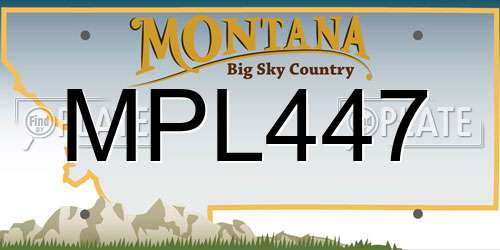 MPL447 Montana License Plate