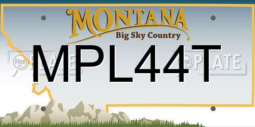 MPL44T Montana License Plate