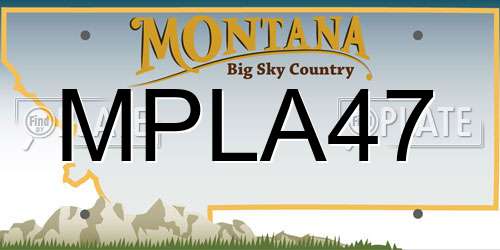 MPLA47 Montana License Plate