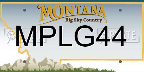 MPLG44 Montana License Plate