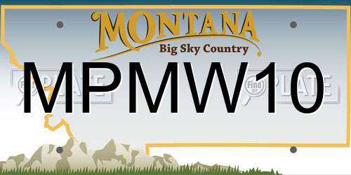 MPMW10 Montana License Plate