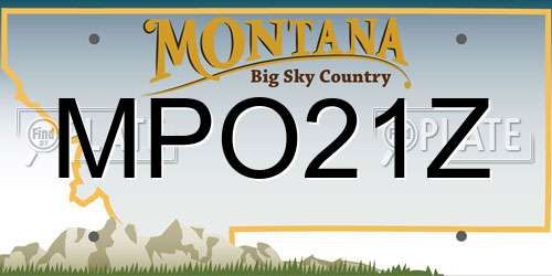 MPO21Z Montana License Plate