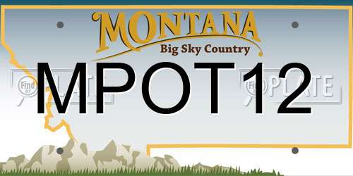 MPOT12 Montana License Plate