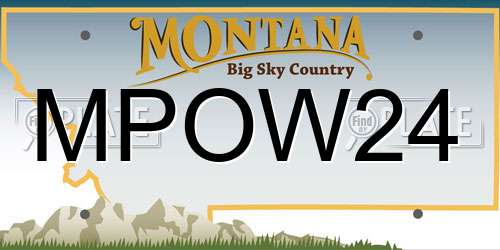MPOW24 Montana License Plate