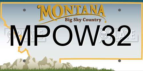 MPOW32 Montana License Plate