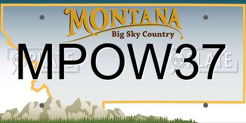MPOW37 Montana License Plate