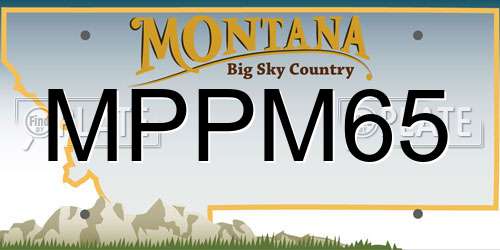 MPPM65 Montana License Plate