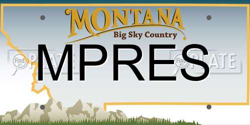 MPRES Montana License Plate