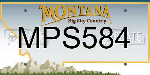 MPS584 Montana License Plate