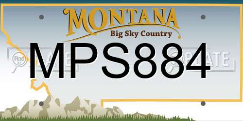 MPS884 Montana License Plate