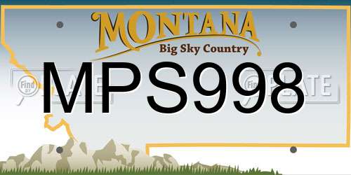MPS998 Montana License Plate