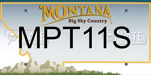 MPT11S Montana License Plate