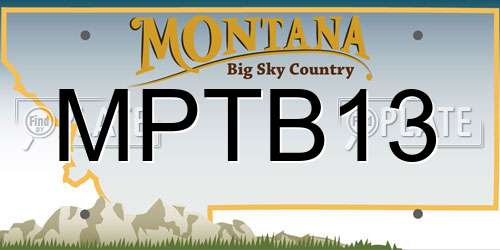 MPTB13 Montana License Plate