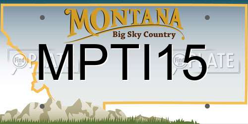 MPTI15 Montana License Plate