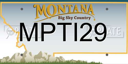 MPTI29 Montana License Plate