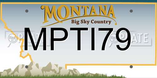 MPTI79 Montana License Plate
