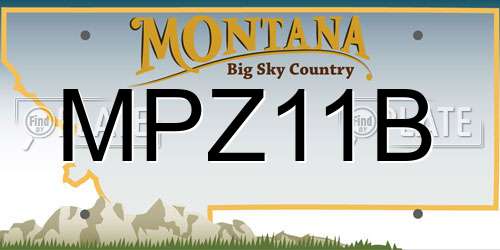 MPZ11B Montana License Plate