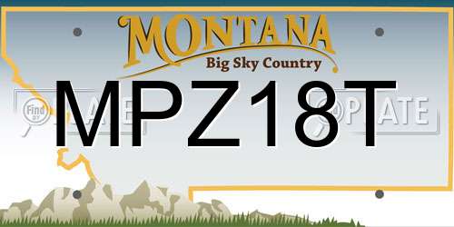 MPZ18T Montana License Plate